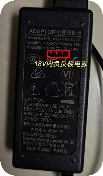 *Brand NEW* Replacement Power Adapter WT24-1801300-T, 18V 1.3A 23.4W, Center-Negative Round Barrel Power Suppl
